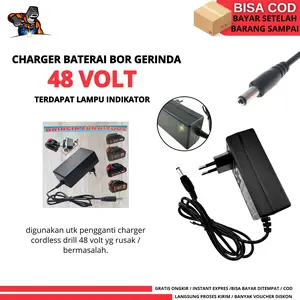 Adapter Kepala Charger Mesin Bor / Grindra / Steam 48v / 36v Umum Bisa Disemua Mesin