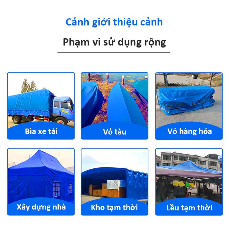 VWMA Bạt che nắng che mưa , bạt chải sàn , bạt xanh cam quy chuẩn  Quốc đã được ép viền đóng khoen góc 9