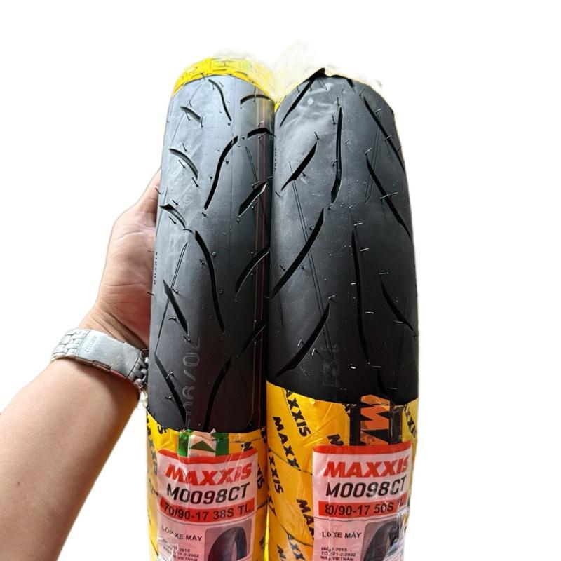  Maxxis Vỏ Xe M0098CT Không Ruột Đủ Size 70 90-17 80 90-17 100 70-17 120 70-17 Chất Lượng Cao 
