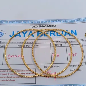 GELANG TANGAN KERONCONG EMAS MUDA 3,5K ADA SURAT DARI TOKOH Bracelets