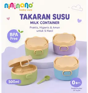 Nininano Milk Container | Kotak Susu Bubuk Bayi Anak Lucu 500ml