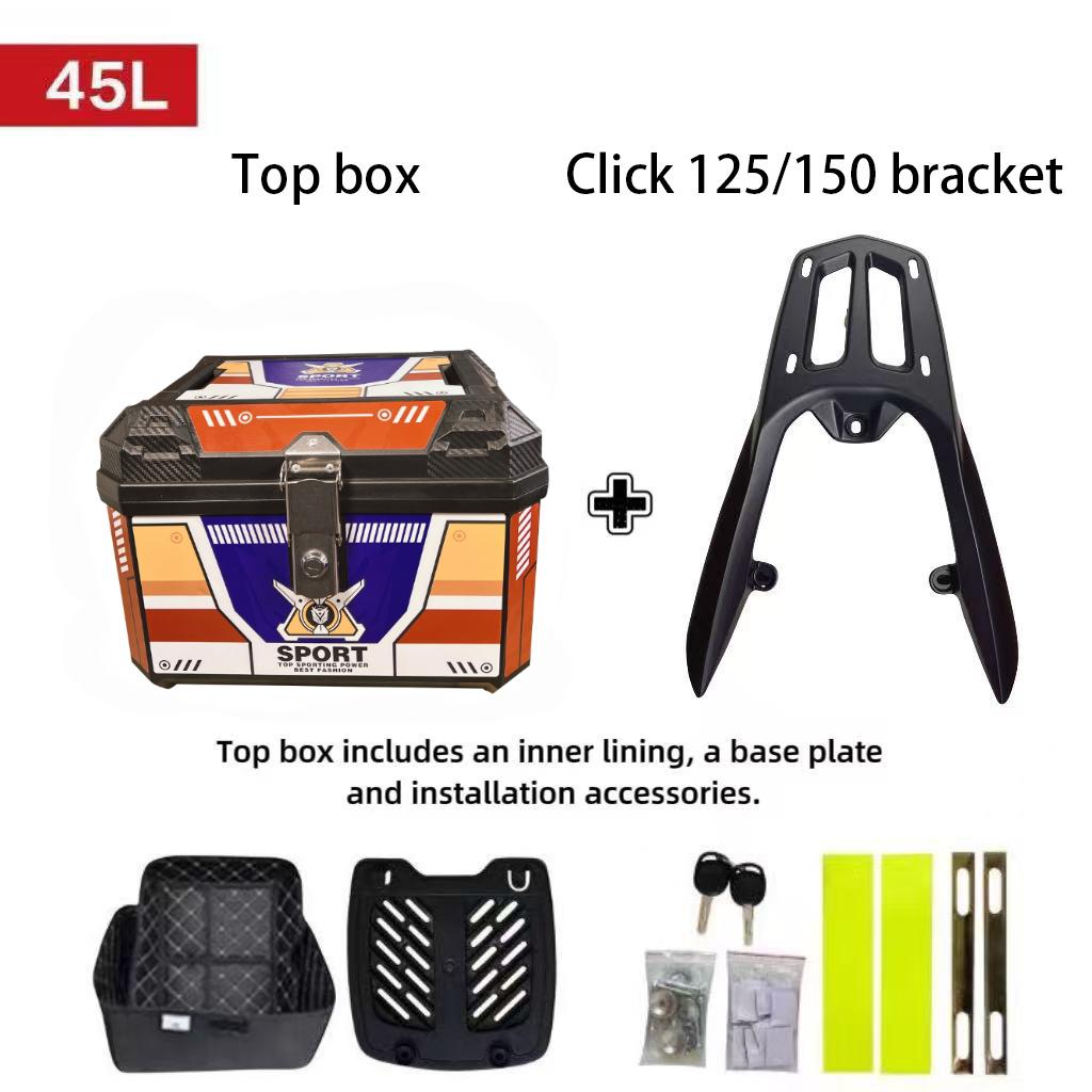 motorcycle top box and bracket for honda click 125/150 V1 V2 V3 ...