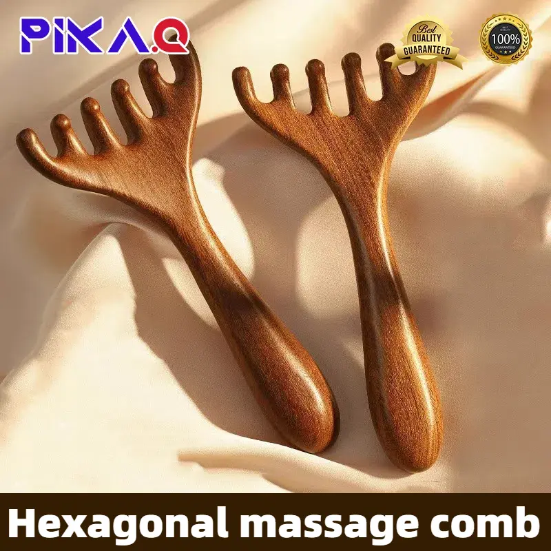 Lược Mát Xa Kinh Tuyến Đầu Sáu Ngạnh, Chống Tĩnh Điện, Lược Gua Sha, Dụng Cụ Mát Xa Da Đầu, Thúc Đẩy Lưu Thông Máu