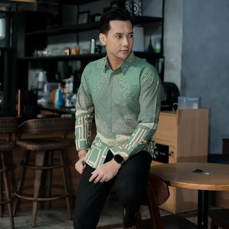 BARA SAGE Kemeja batik pria lengan panjang furing full Ero katun slimfit 1