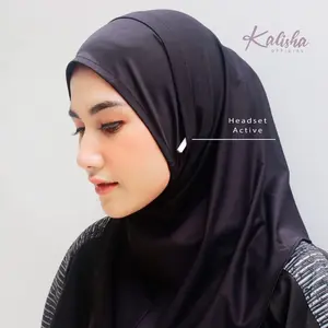 Hijab Helma Bergo Sport Instan Variasi Lubang Telinga Non Pet Kerudung Active Bergo New Normal Earphone Masker Kacamata Bergo Olahraga