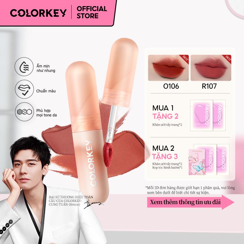 Son Kem Bùn Colorkey Lip Mousse, Chất Son Mềm Mịn, Độ Che Phủ Cao 2g
