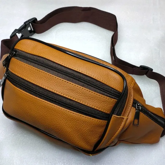tas slempang tas dada tas pinggang full kulit Selempang Pria waist bag