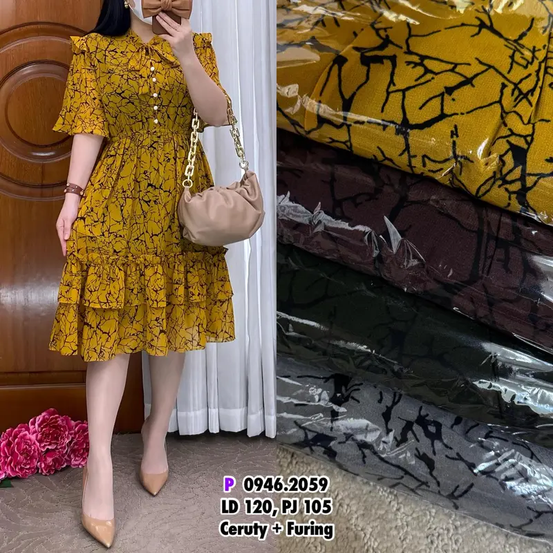 F897 Dress Gabriella Model Baru Kekinian 1