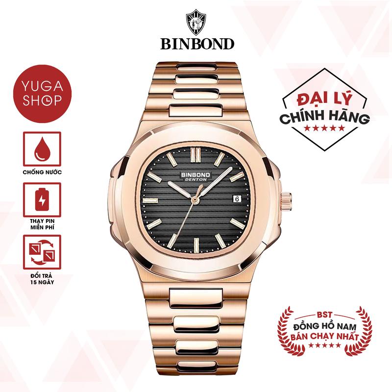 Đồng Hồ Nam BINBOND I24 Tàu Ngầm Khóa Đôi Có Dạ Quang Sang Trọng Và Chống Nước 3ATM TẶNG FULL BOX HỘP CHÍNH HÃNG, DỤNG CỤ THÁO DÂY, PIN ĐỒNG HỒ DỰ PHÒNG ( SỐ LƯỢNG QUÀ TẶNG CÓ HẠN )