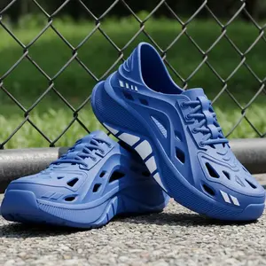 Golden&ToeSpot Sepatu Kasual Pria Biru Desain Berlubang Tahan Lama Tidak berbau Ventilasi Baik Tali Sepatu Mudah Dipakai Bahan Ringan Nyaman untuk Aktivitas Sehari hari Indoor dan Outdoor 202601035232