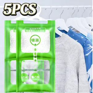 【5Pcs Penghilang】 Lembab Lemari Laku Kantong Serap Lembab Lemari Penyerab Lembab Anti Jamur Serap Air Bahan Anti Lembap dan Anti Jamur Ideal untuk Mahasiswa dan Rumah