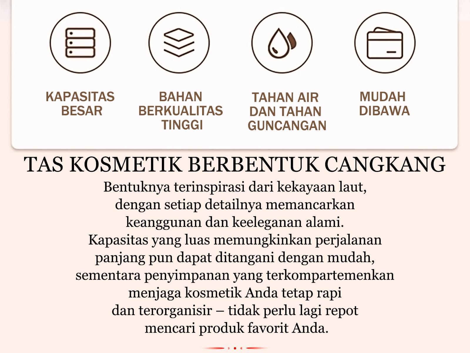 TANTOMI Tas Kosmetik Portable Shell Kapasitas Besar dan Tinggi Tas Kosmetik Kotak dengan Desain Elegan dan Fungsional TANTOMI Tas Kosmetik Portable Shell Kapasitas Besar dan Tinggi Tas Kosmetik Kotak dengan Desain Elegan dan Fungsional