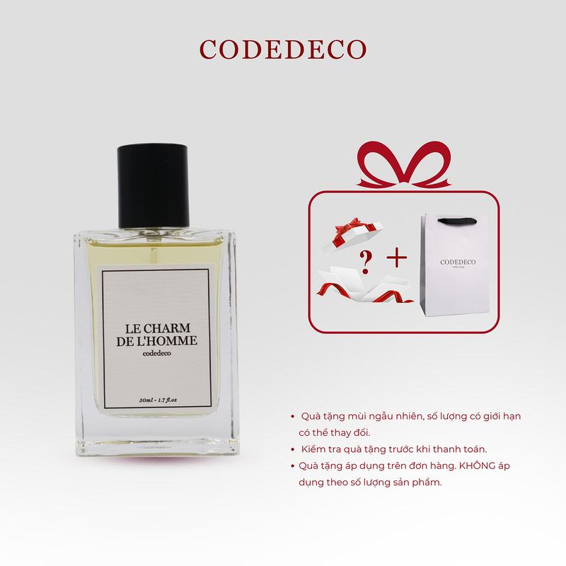 Tinh dầu nước hoa nam CODEDECO Le Charm De L'homme Nam tính Trưởng thành Thu hút 50ml Perfume Cosmetic