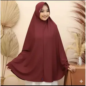 [ jp ] bergo jumbo polos hijab syar'i hijab instan kerudung super jumbo bisa di pakai atasan mukena JILBAB KHIMAR JUMBO/HIJAB PED