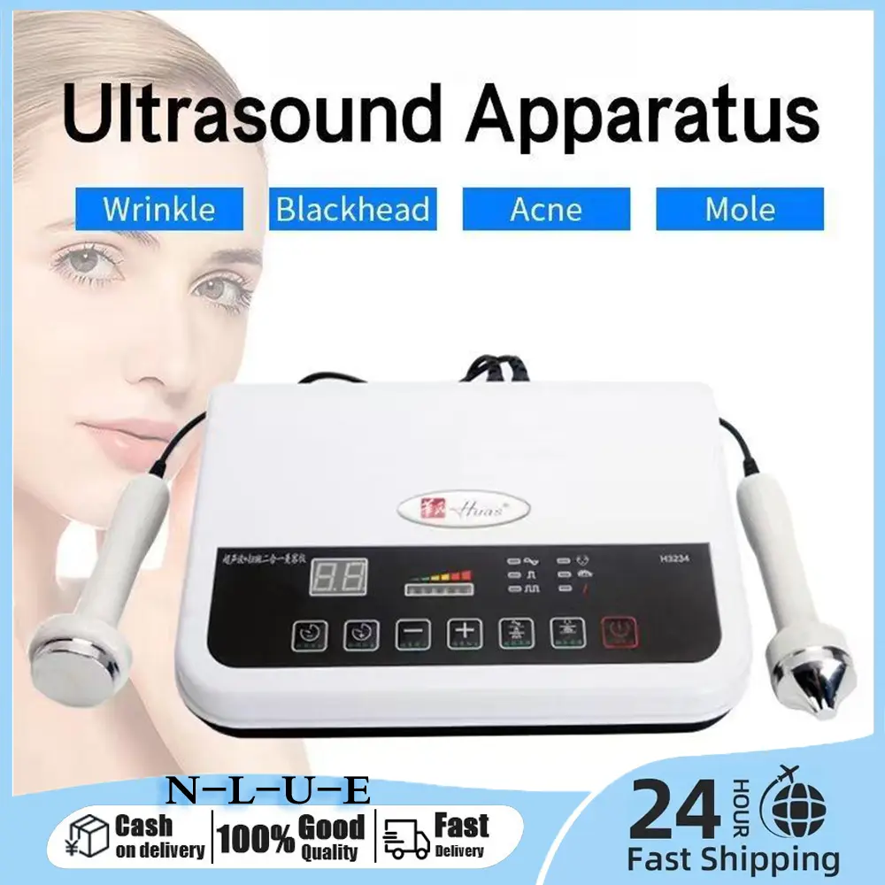 2 In 1  Soft Cauter Ultrasound 6 Levels Alat Detox Strika Setrika Wajah Mata Ultrasonic Alat Facial Detox