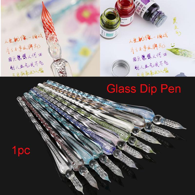 Product Introduction of New Dipping Gift Signature Drip Fountain Pens Glass Filling Ink Dip Pen 12