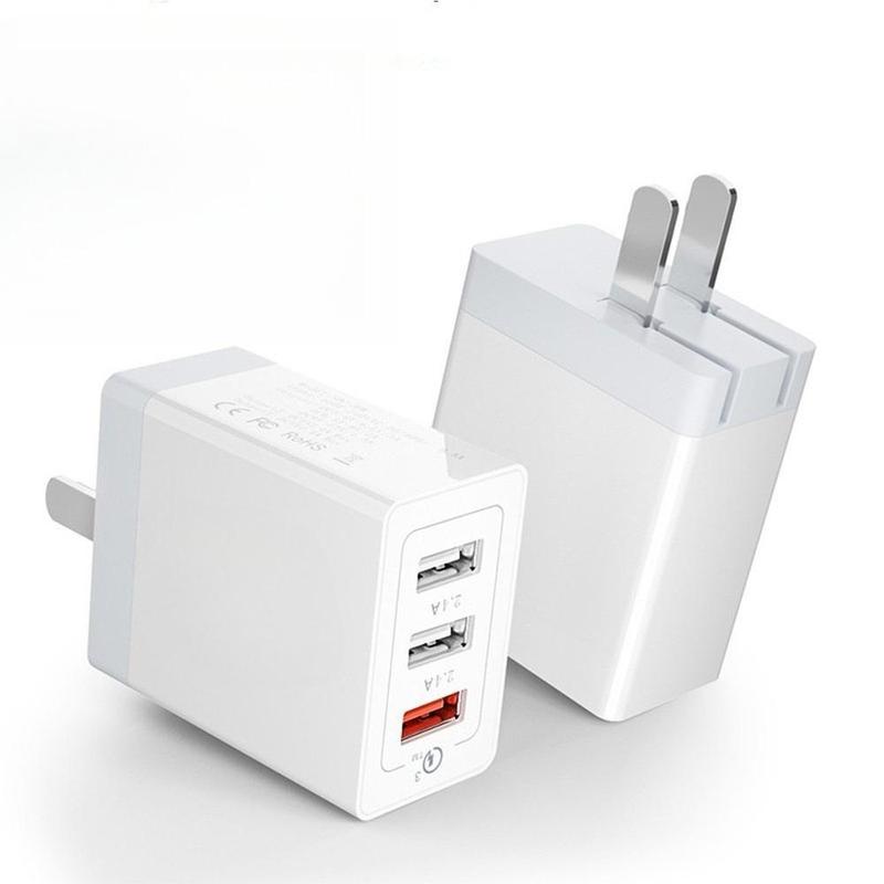 > Củ Sạc Đa Năng 3 Cổng USB 5V/2.4A, Sạc Nhanh Đồng Thời 3 Thiết Bị, Nhỏ Gọn Bảo Vệ An Toàn