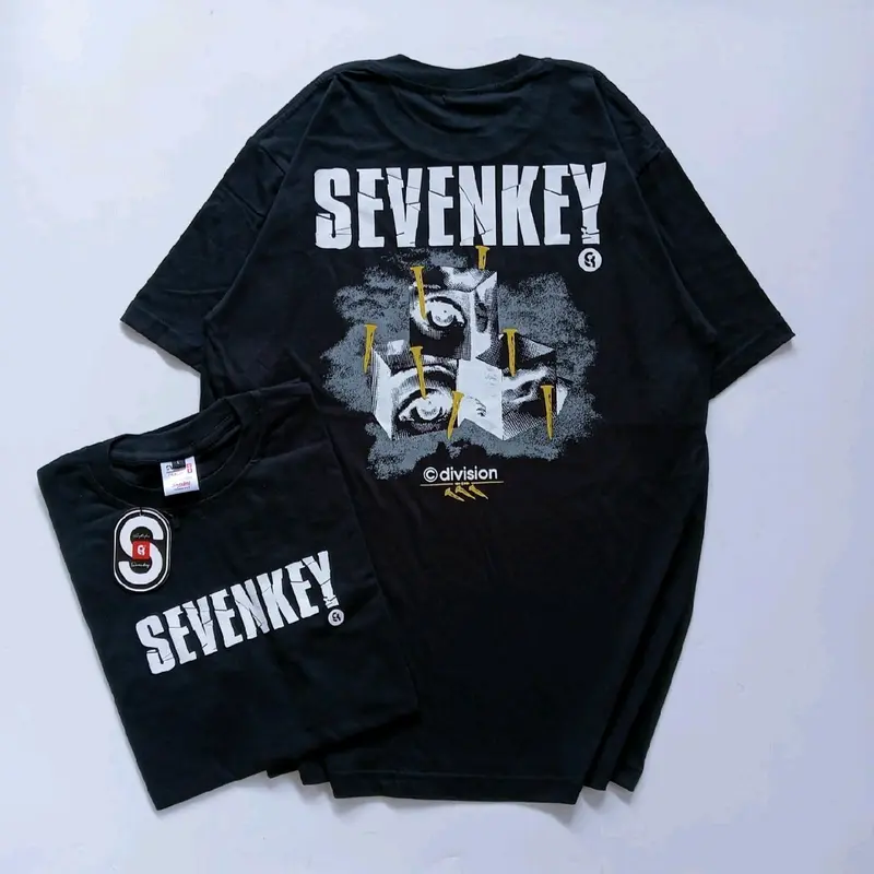 Kaos Best Seller Pria Wanita Sevenkey Kaos Pria Wanita Distro Baju Combed Sablon Tshirt Nyaman Unisex Atasan Cowok Keren Hitam Dewasa 3