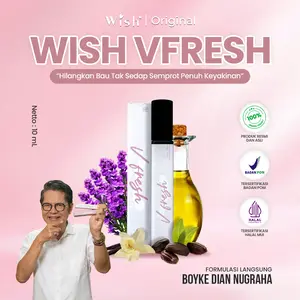 [NEW PRODUCT] WISH VFRESH Parfum Lembut Wangi Premium Area Khusus Wanita by Boyke BPOM Bebas Alkohol Original Aman isi 10 mL