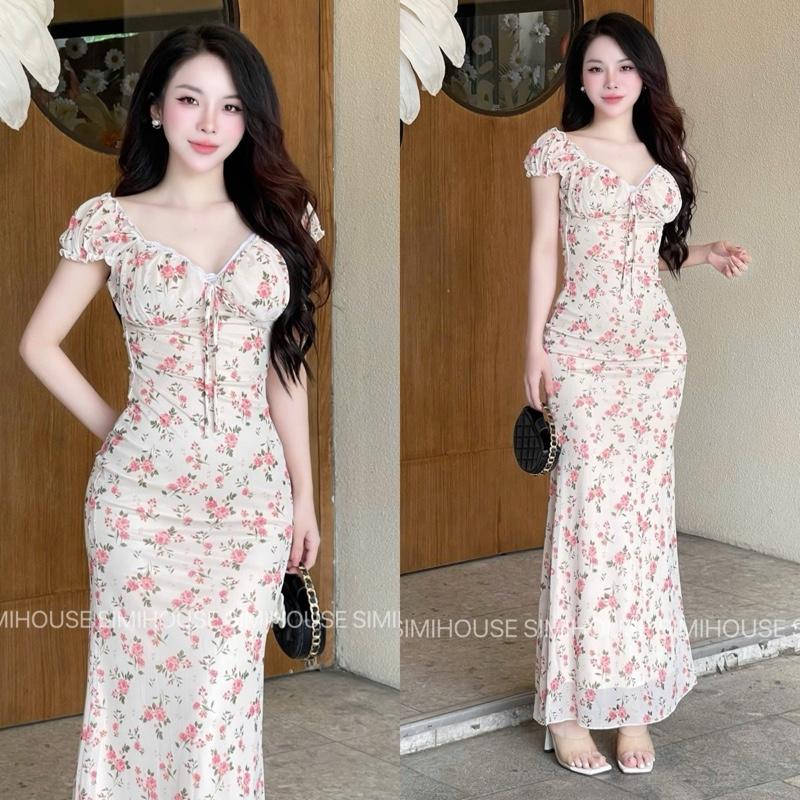 VÁY BODY LƯỚI HOA TAY BÈO D153 / Đầm body lưới hoạ tiết hoa tay bèo che khuyết điểm ( SIMIHOUSE )