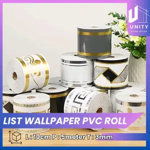 UNITY - List Wallpaper PVC Roll Lebar 10cm x Panjang 5meter List Stiker Dinding Roll Premium