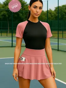 setelan senam olahraga wanita padel dan badminton - one set pakaian senam wanita terbaru