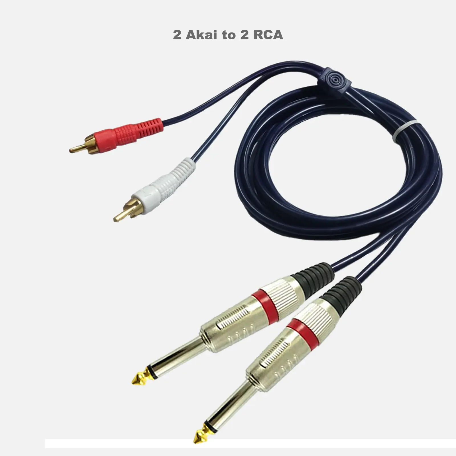 Kabel 2x Jack Akai 6.5 To 2x RCA 1.5m -GAXINDO Accessories
