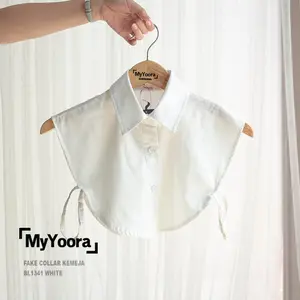 MyYoora Premium Fake Collar Kemeja Wanita BL1341 High Quality Cotton Gangnam 30 cm Bust 96-118 cm Kekinian & Berkualitas Asli Nyaman Dipakai