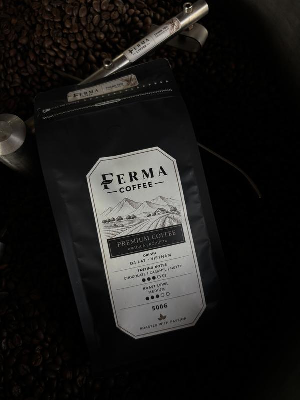 Cà Phê Hạt Robusta Premium Ferma Coffee thơm hơn, đậm vị hơn 1kg