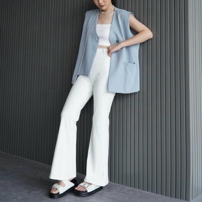 Outfitone - Celana Panjang Highwaist Flare Pants - Highwaist Kulot Cutbray Wanita 5
