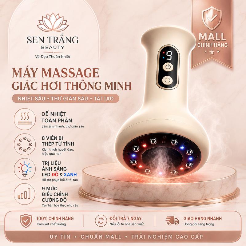【KOC/KOL】Máy Massage Cạo Gió Giác Hơi Thông Minh 3 Trong 1 Tích Hợp Liệu Pháp…