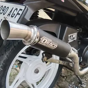 Knalpot samlong 38 mm black coating Original DRACO VARIO BEAT AEROX NMAX SCOOPY MIO FREEGO DLL