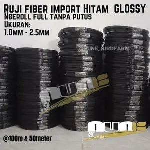Sangkar Ruji Fiber Hitam Kualitas Import 1.0mm-2.5mm Panjang 100m & 50m