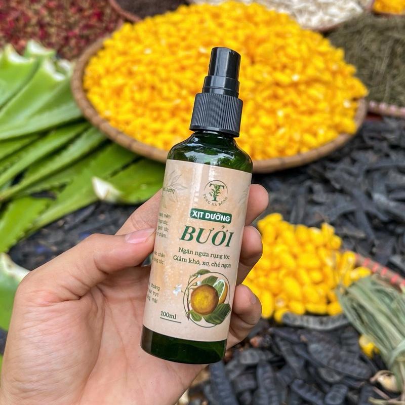  Xịt Dưỡng Bưởi Tự Nhiên -  Hỗ Trợ Kích Thích Mọc Tóc Dưỡng Mềm Mượt Giảm Khô Xơ Chẻ Ngọn Hương Thơm Tươi Mát 100ml 