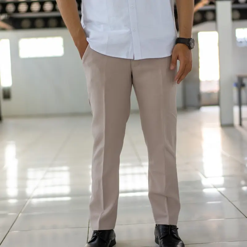 Celana Formal Pria Terbaru Elegant Terlaris Best Seller Panjang Nyaman - Bahan Semi Wol Premium - Abu, Dark 1