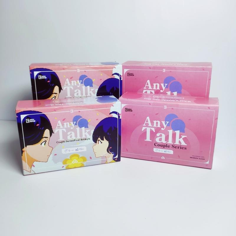 AnyTalk Couple Series | Pixel Art - Kartu Percakapan Romantis untuk Pasangan | Kartu Obrolan | Hadiah Pasangan | Truth or Dare | Kartu Deep Talk | Pembuka Topik | Permainan Romantis | Hadiah Valentine |  Kartu Obrolan Pasangan - Akuakui 2