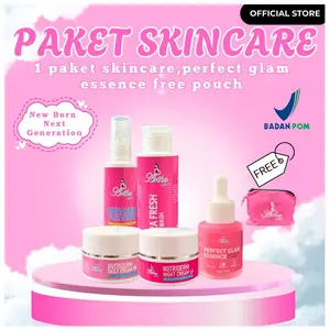 [ARTHA LDT] 1 PAKET SKINCARE DAN SERUM WAJAH PERFECT GLAM ESSENCE [SERUM PINK] FREE POUCH