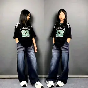 Celana Jeans Anak Skena Kids Denim Palazzo Girls Kulot Anak Remaja Perempuan Wisker Gombrong