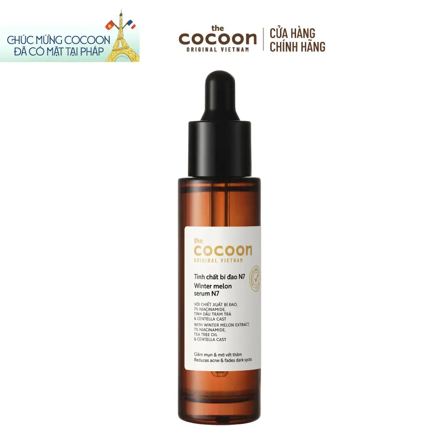 Tinh chất bí đao N7 (serum) 7% Niacinamide sạch mụn chuyên sâu & mờ vết thâm Cocoon 70ml