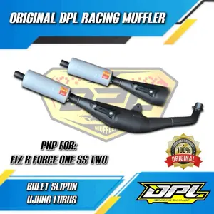 Knalpot standar racing fiz r force one poswan tipe bulet slip on suara prepet by dpl muffler Motorcycle