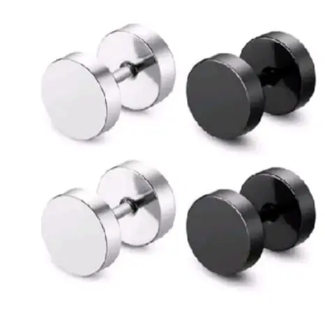1biji anting barbel. anting roda stainless steel