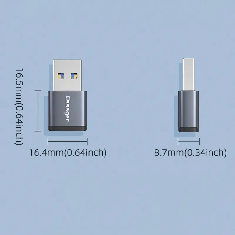 OTG Type C to USB A 3.0 Adapter Converter Fast Charging 3A - EZJCA-SRB0G 3