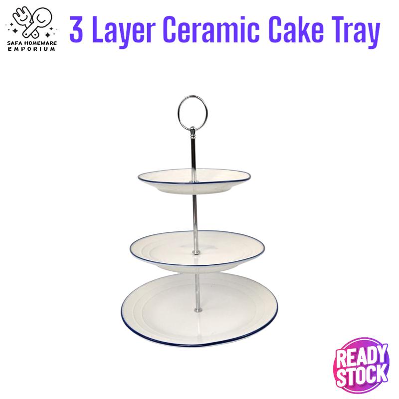 SAFA 3 Layer Ceramic Porcelain Cake Food Dessert Display Stand - TikTok ...