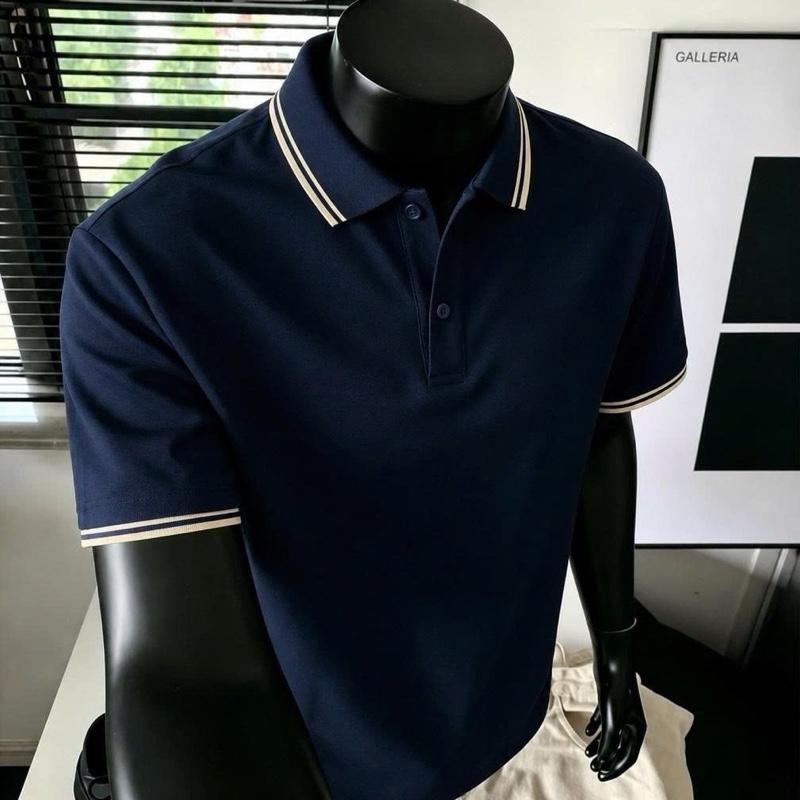 Taka Fashion Áo Polo Nam Vải Thun Cảm Giác Thoải Mái Thiết Kế Độc Đáo Phong Cách Hiện Đại Cho Nam Giới