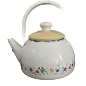 Teko Cantik dengan Desain Elegan Cocok untuk Penggunaan Sehari-hari Motif Warna-warni dan Tutup Krem