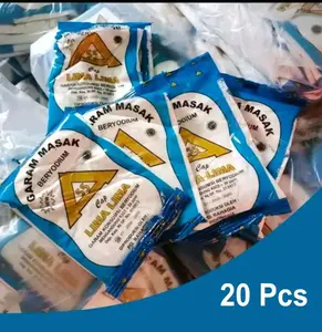 [20 PCS] Garam Masak Beryodium Bumbu Dapur 100 gr - Paket Hemat 20 Packets Garam Masak Beryodium