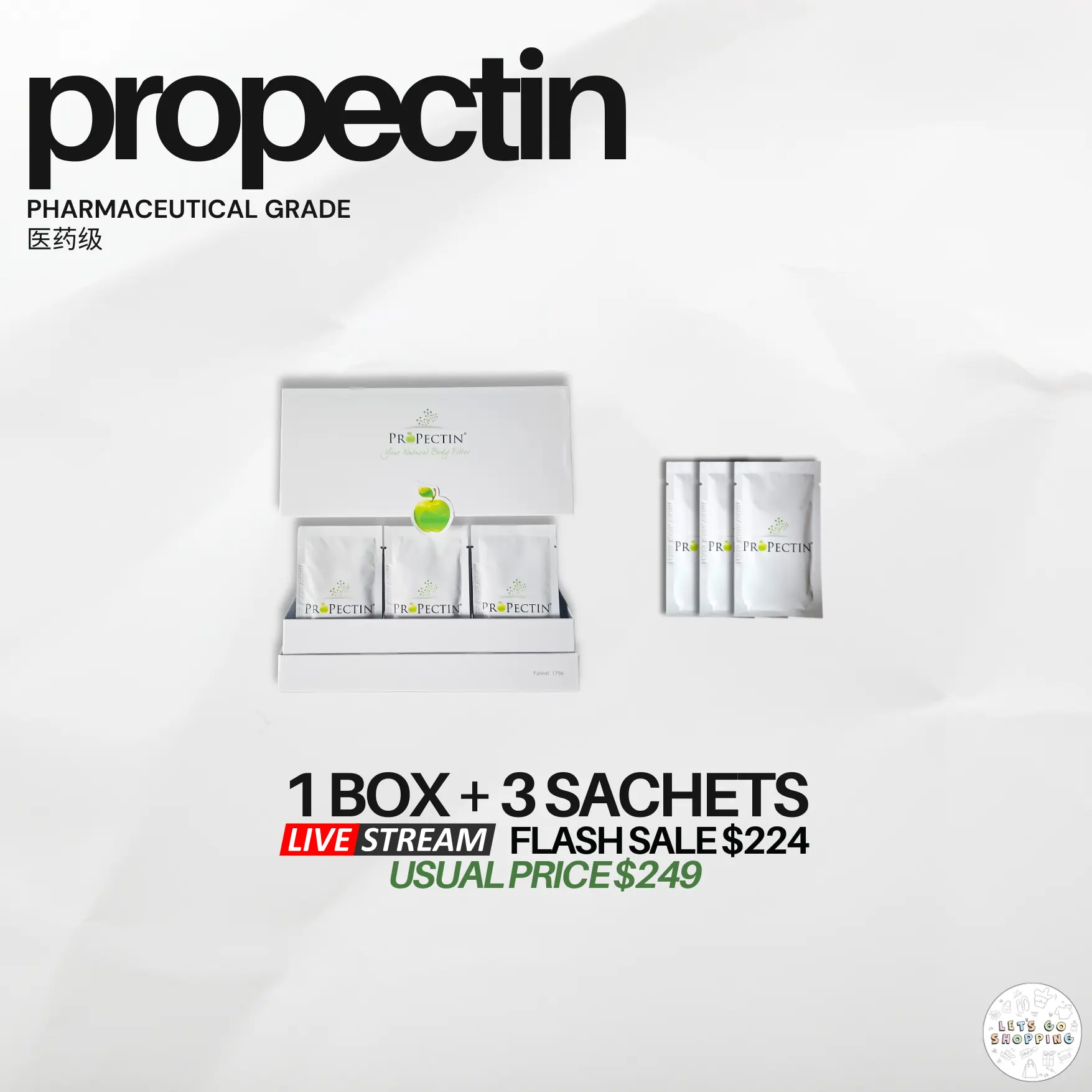 <1 BOX + 3 SACHETS> ProPectin - Your Natural Body Filter [Livestream Special]