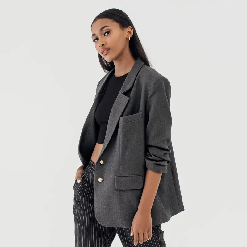 BLZR.ID BLAZER WANITA OVERSIZED WATSON GREY 0