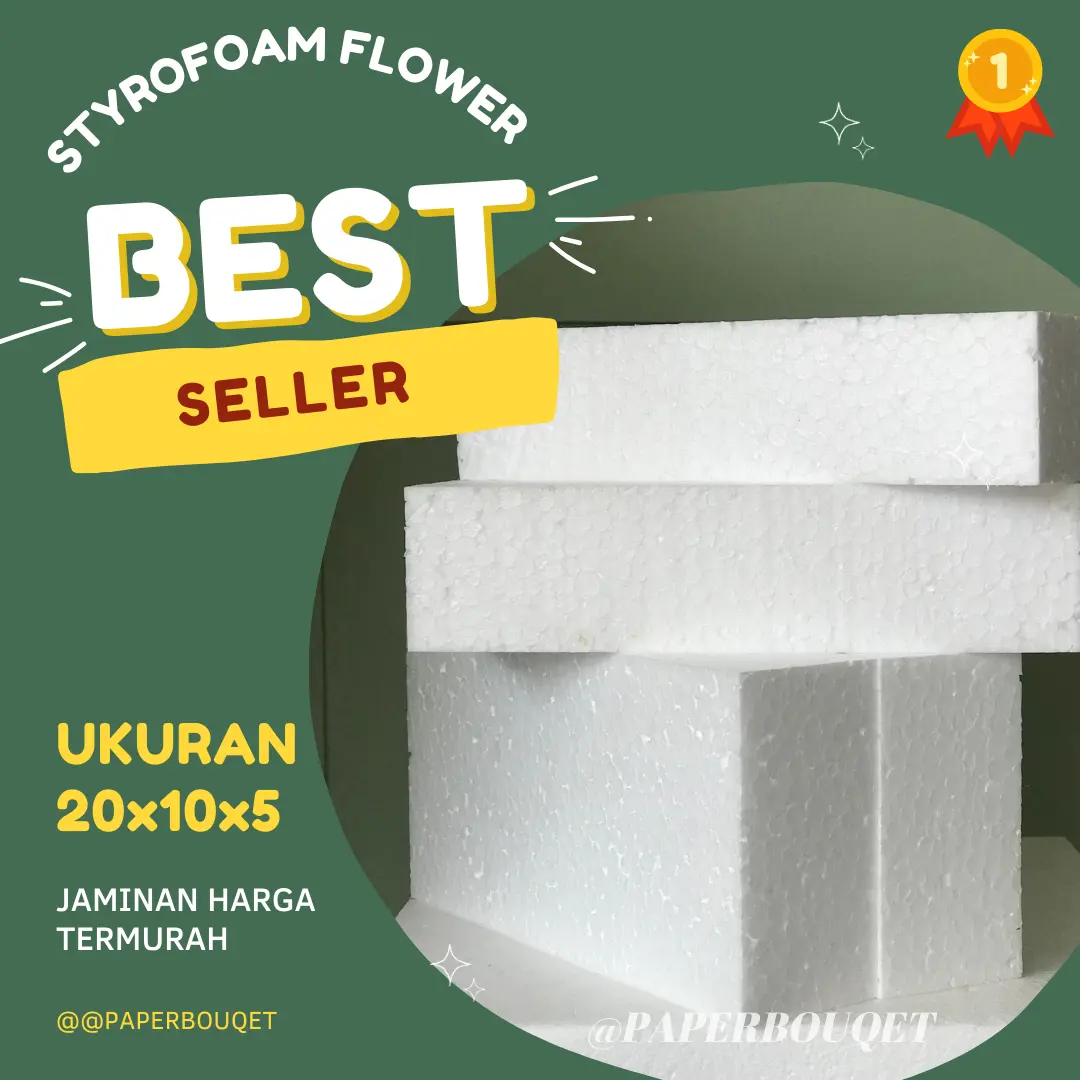 PAKET 5 PCS Styrofoam Flower / Busa bunga / Oasis bunga / Sterofoam buket/ busa buket