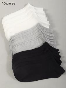 10 pares de calcetines cortos para mujer, cómodos y transpirables, multipack para uso diario en verano